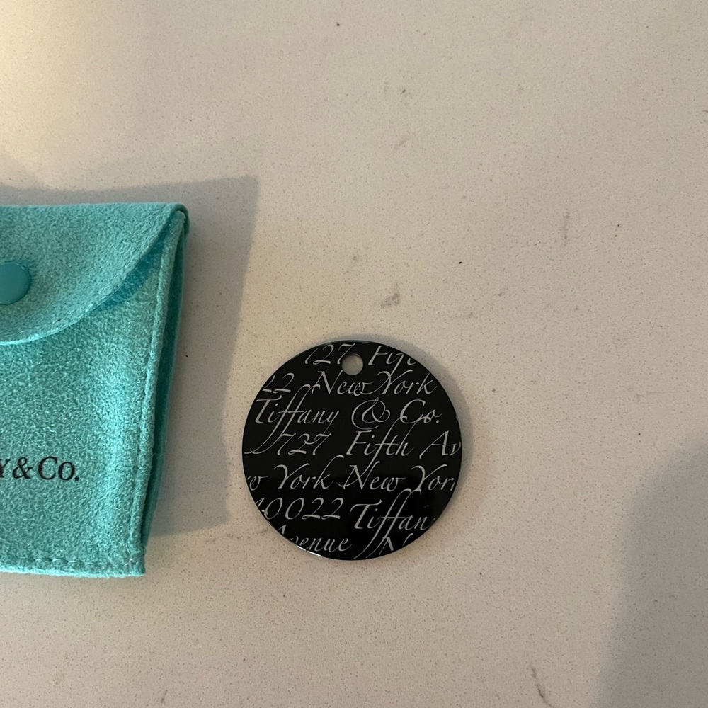 Tiffany & co onyx necklace pendant